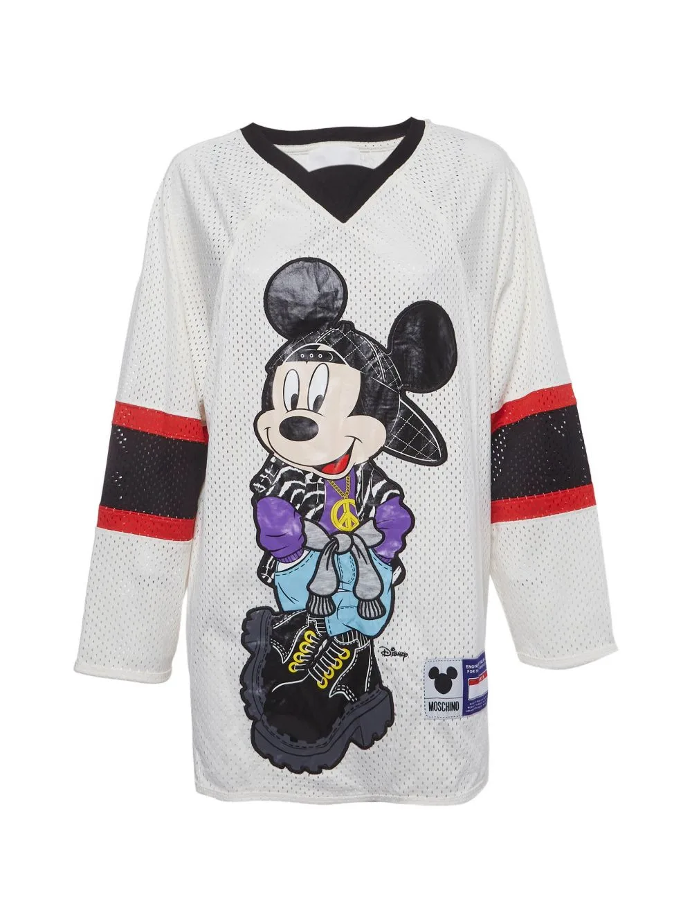 Mickey Mouse Graphic Mesh Top by Moschino Pre-Owned