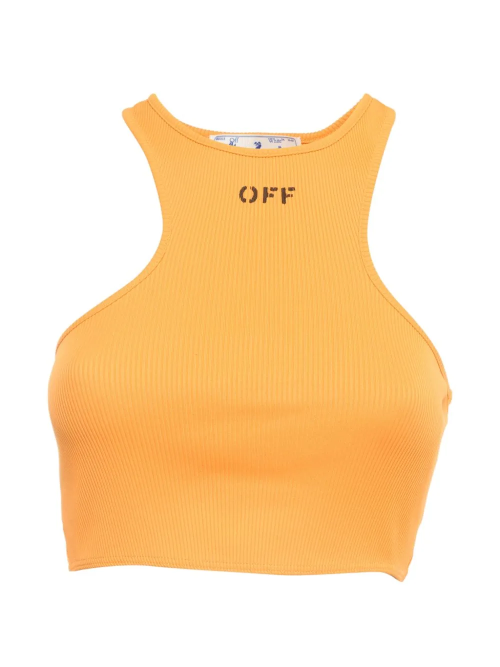 Off Stamp Print Ribbed Crop Top by Off-White Pre-Owned