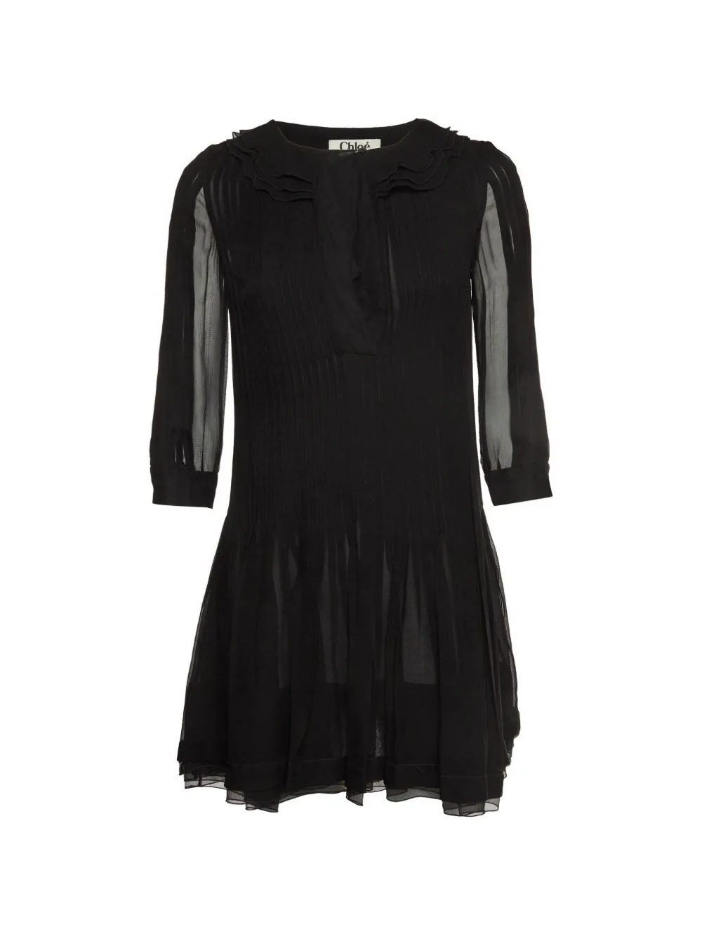 Pleated Silk Mini Dress by Chloé Pre-Owned