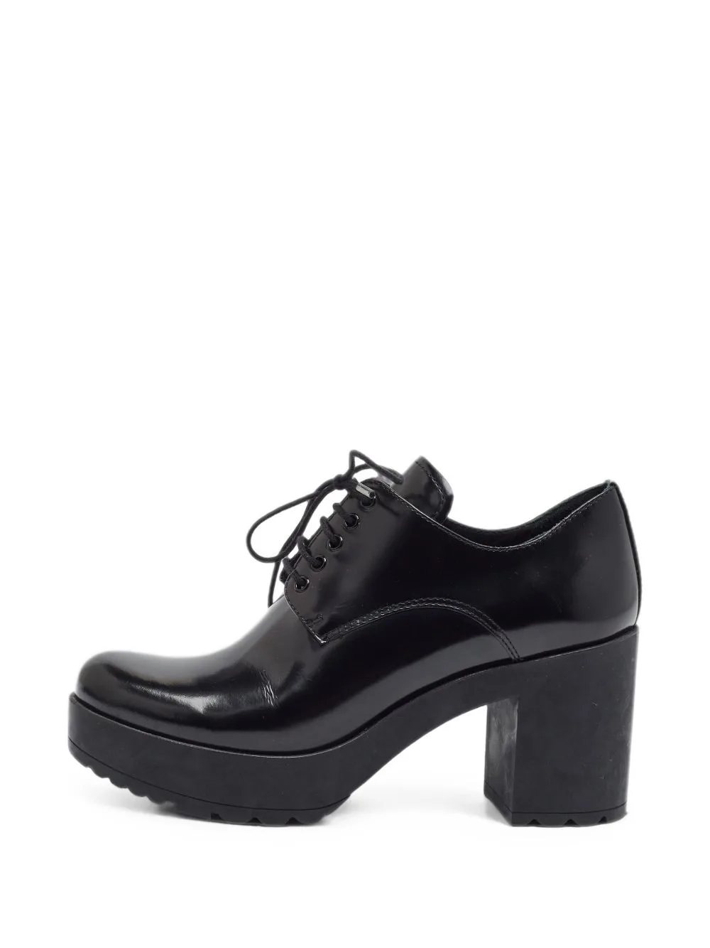 Leather Lace-Up Ankle Boots by Prada Pre-Owned
