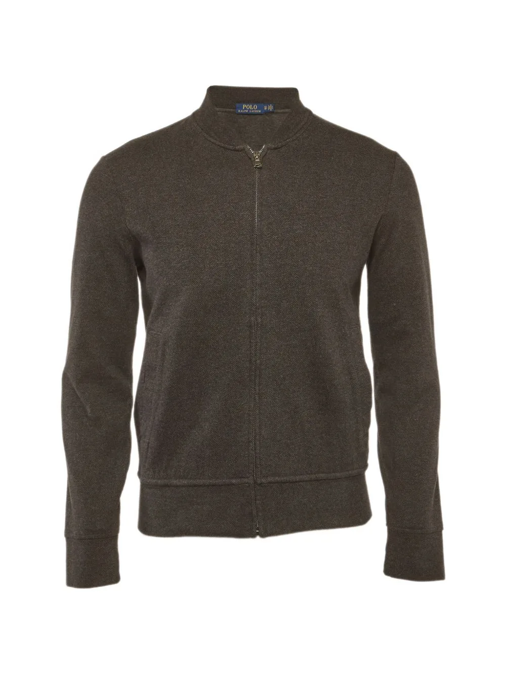 Herringbone Zip-Up Sweater by Polo Ralph Lauren Vintage