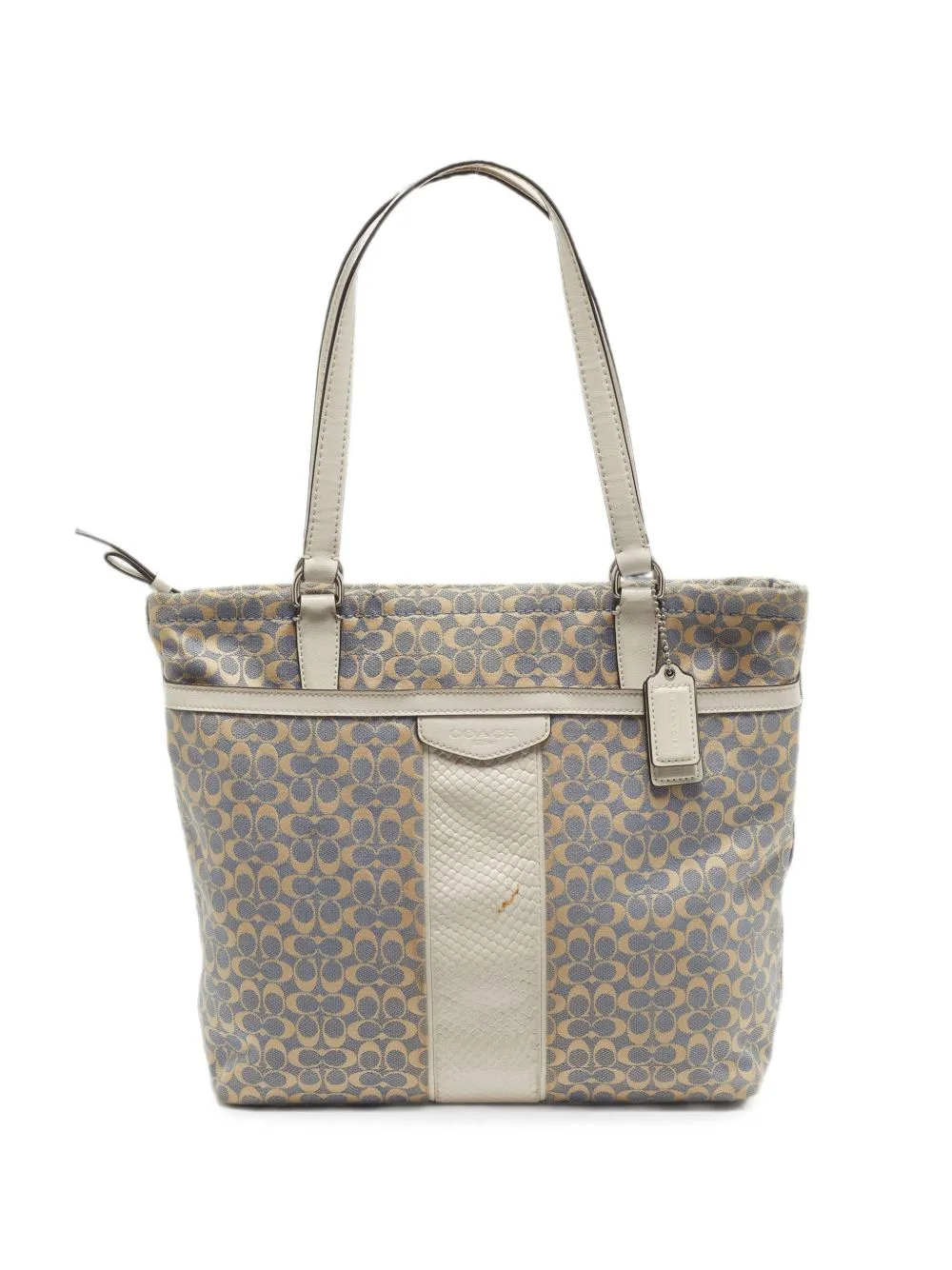 Signature Monogram Canvas Tote Bag by Coach Vintage
