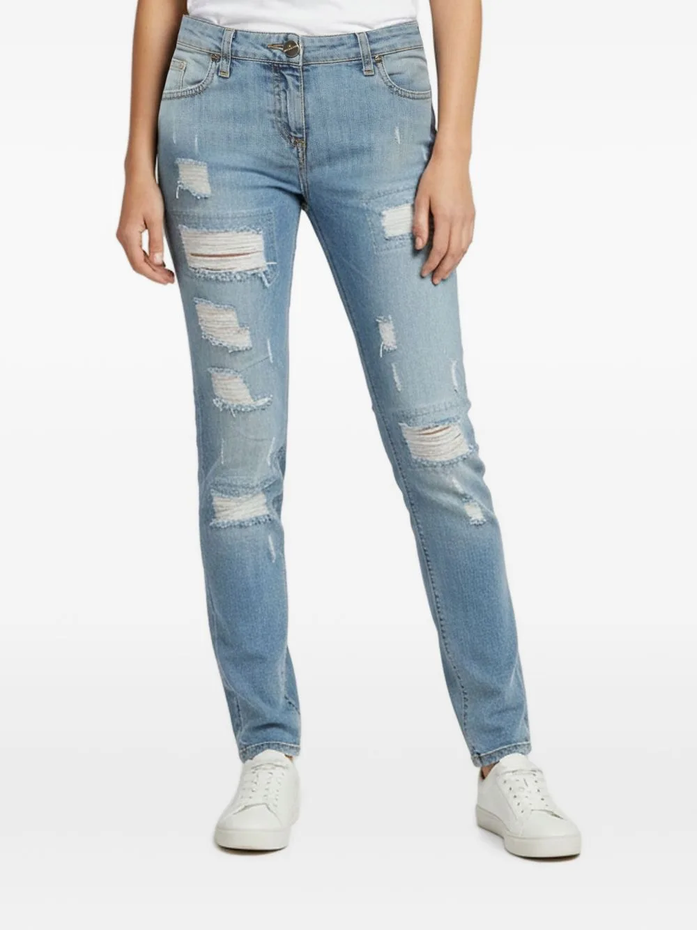 Distressed-Details Jeans by Elisabetta Franchi