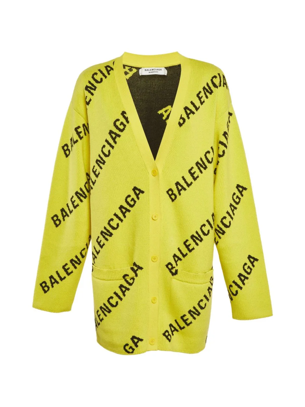 Logo-Pattern Knit Cardigan by Balenciaga Pre-Owned