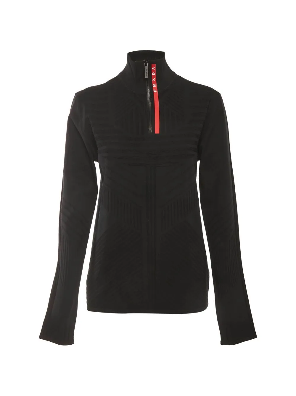 Textured-Knit Quarter-Zip Sweater by Prada Pre-Owned