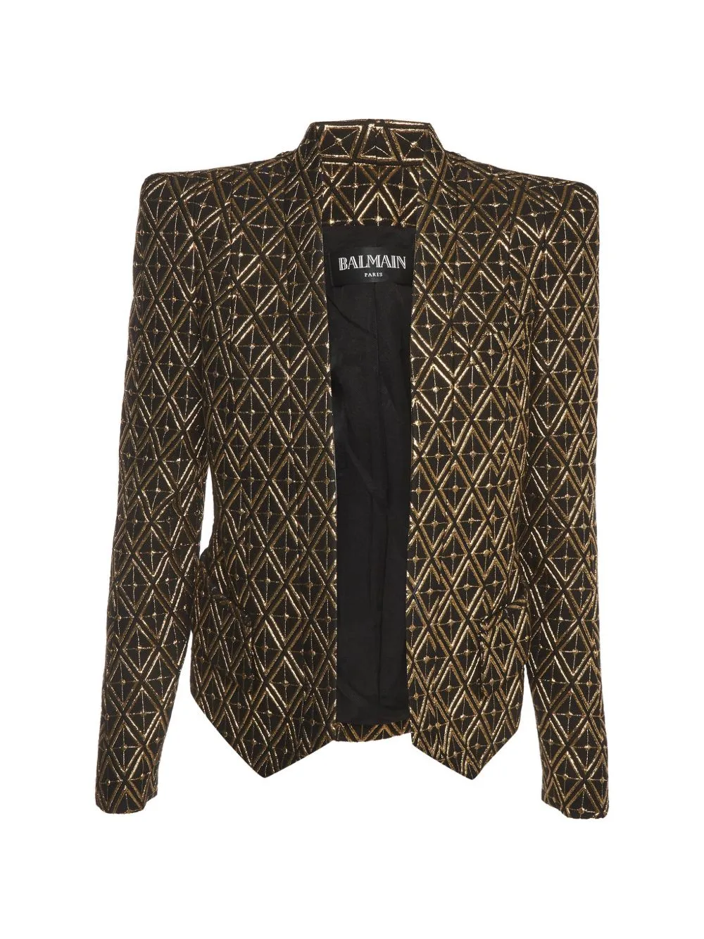 Geometric Diamond Jacquard Blazer by Balmain Pre-Owned
