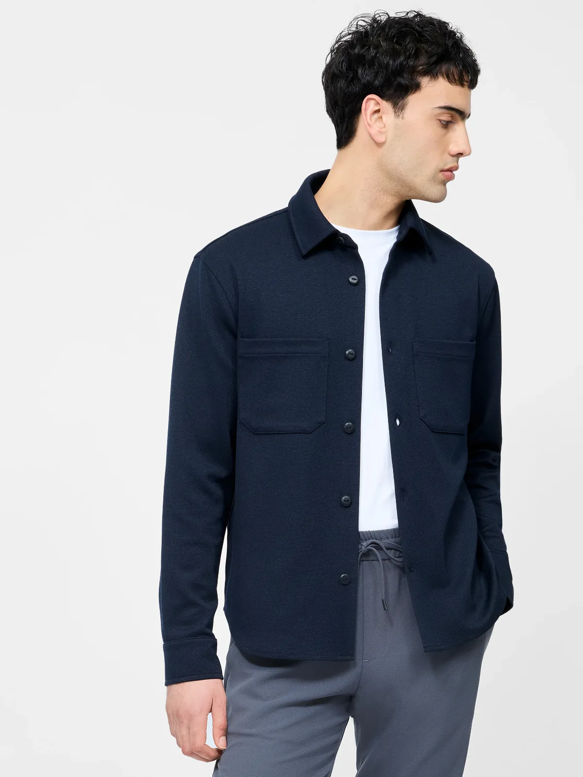 Long Sleeve Stretch Overshirt by French Connection