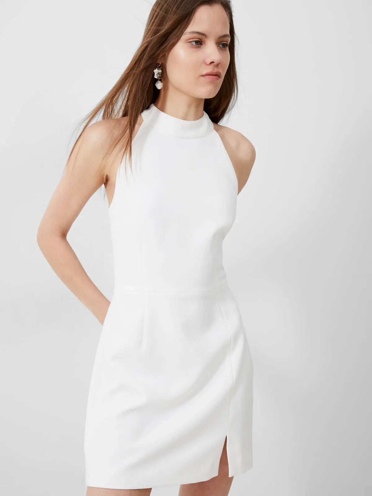Whisper Racer Neck Dress by French Connection
