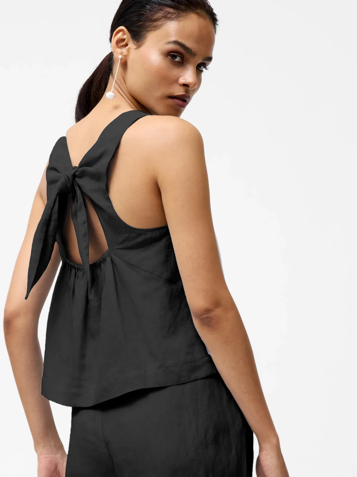 Birdie Linen Swing Top by French Connection