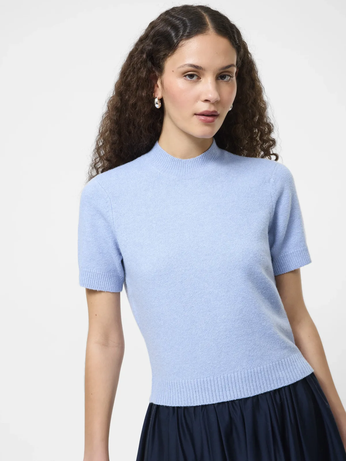 Vhari Mock Neck Short Sleeve Top by French Connection