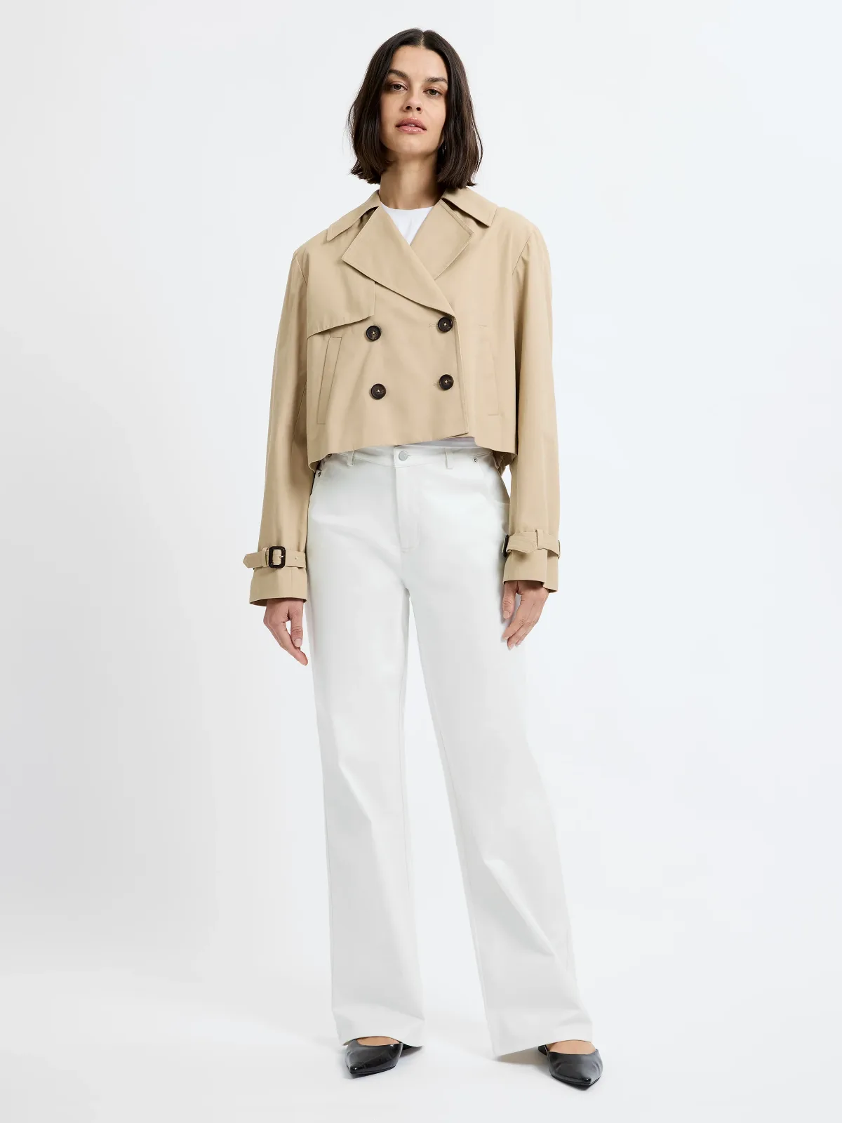 Cropped Twill Trench by French Connection