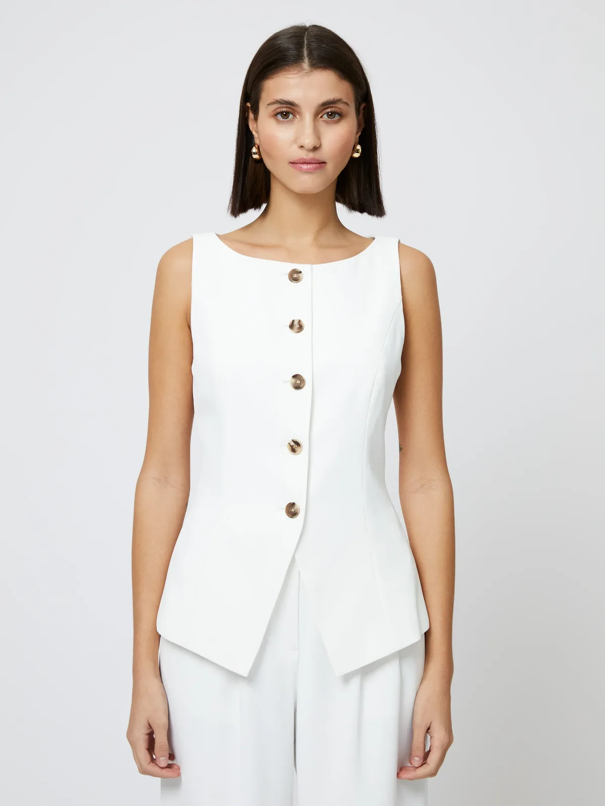 Harry Suiting Waistcoat Top by French Connection