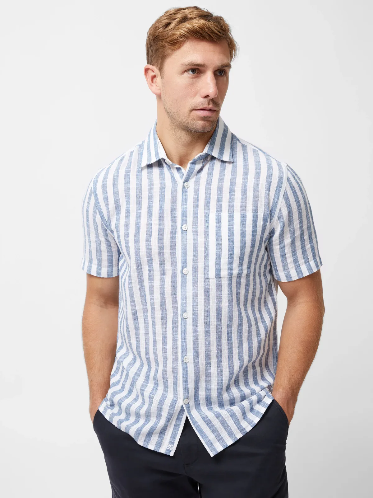 Striped Short Sleeve Shirt by French Connection