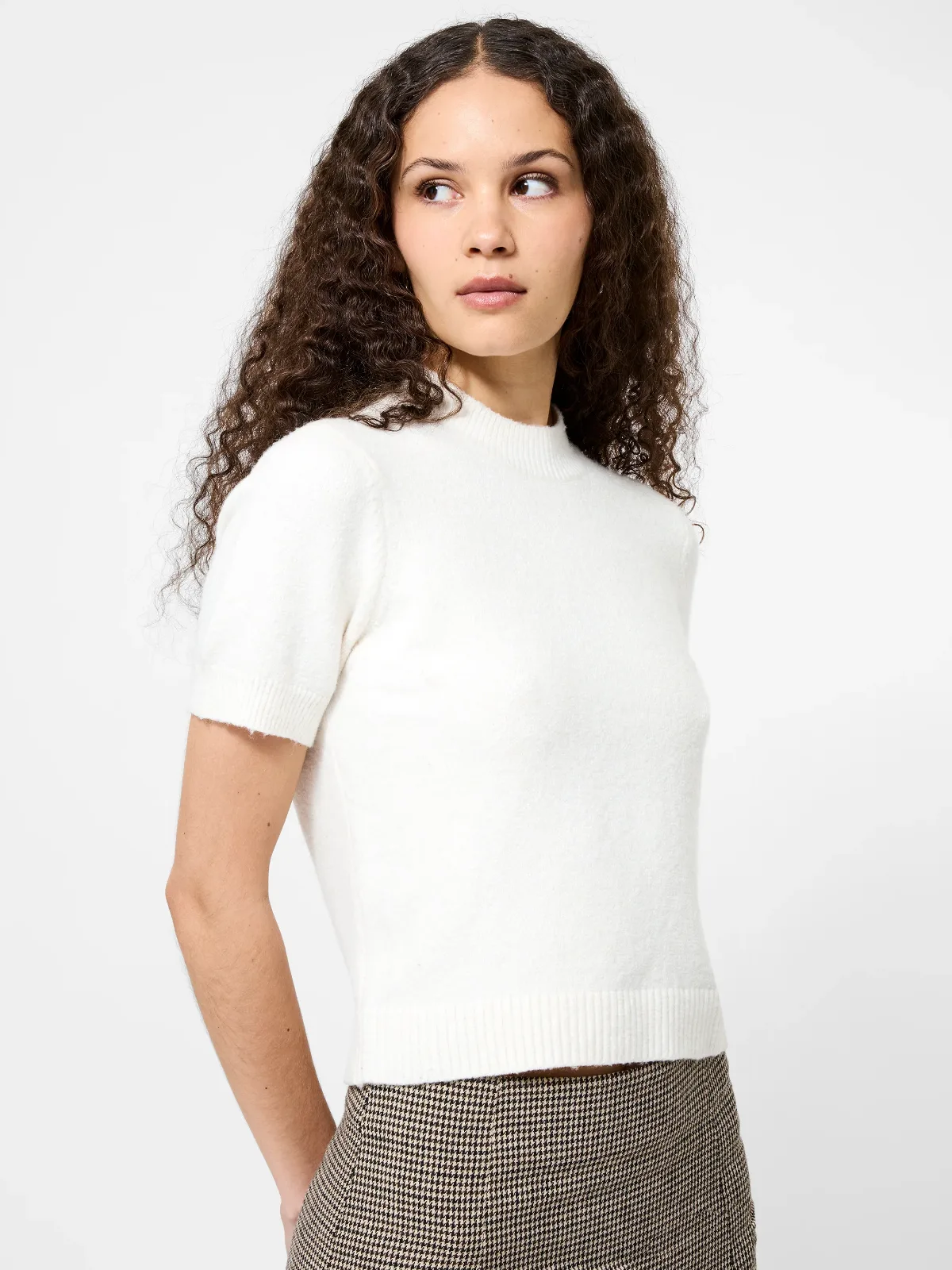 Vhari Mock Neck Short Sleeve Sweater by French Connection