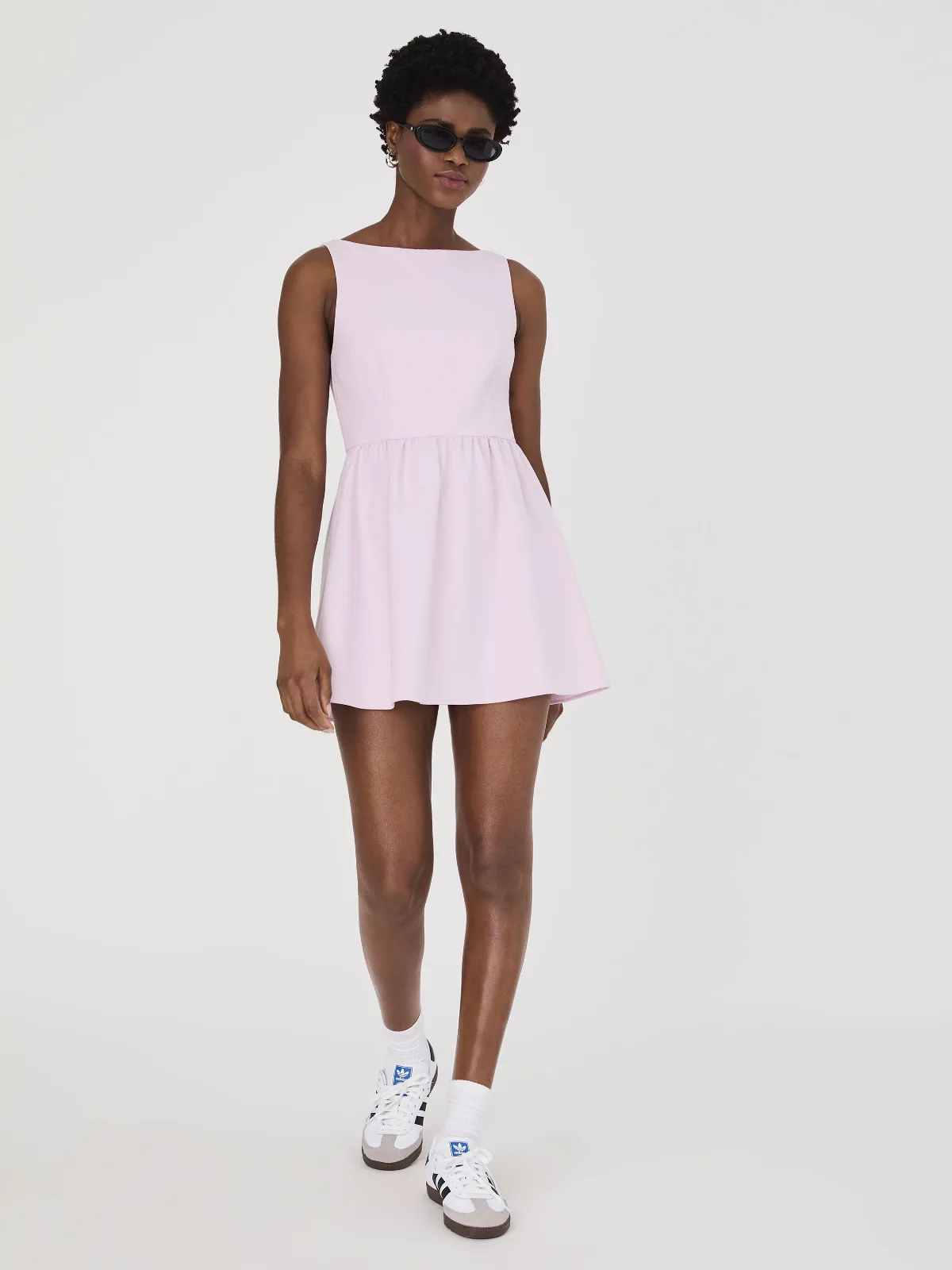 Whisper Boat Neck Mini Dress