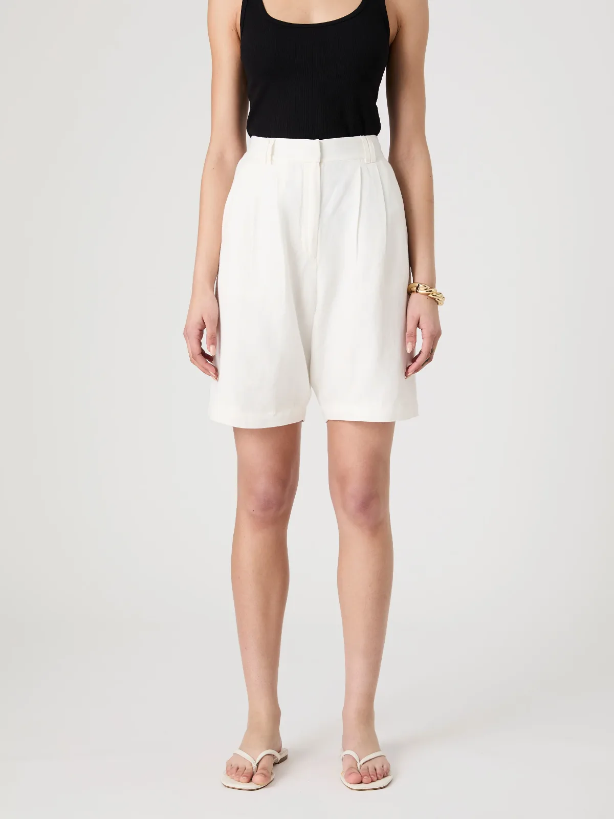 Birdie Linen Bermuda Shorts by French Connection