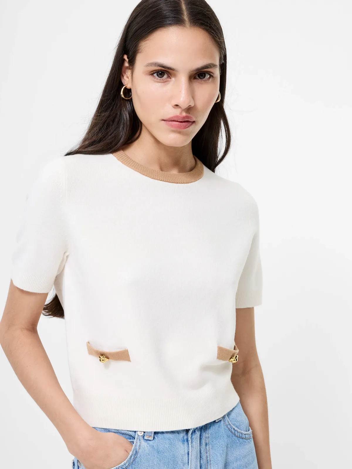 Babysoft Short Sleeve Sweater by French Connection
