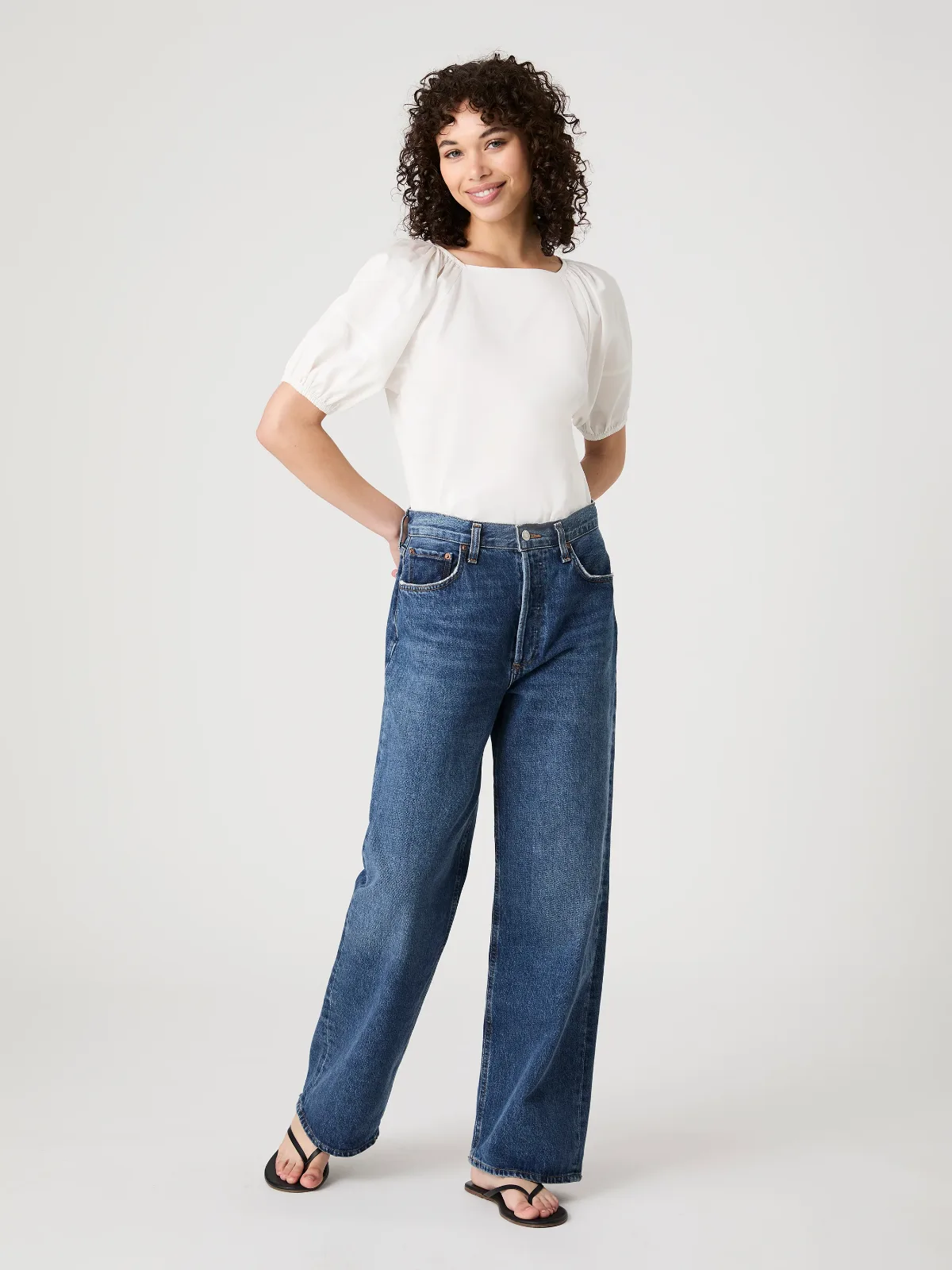Alexis Raglan Puff Sleeve Top by French Connection