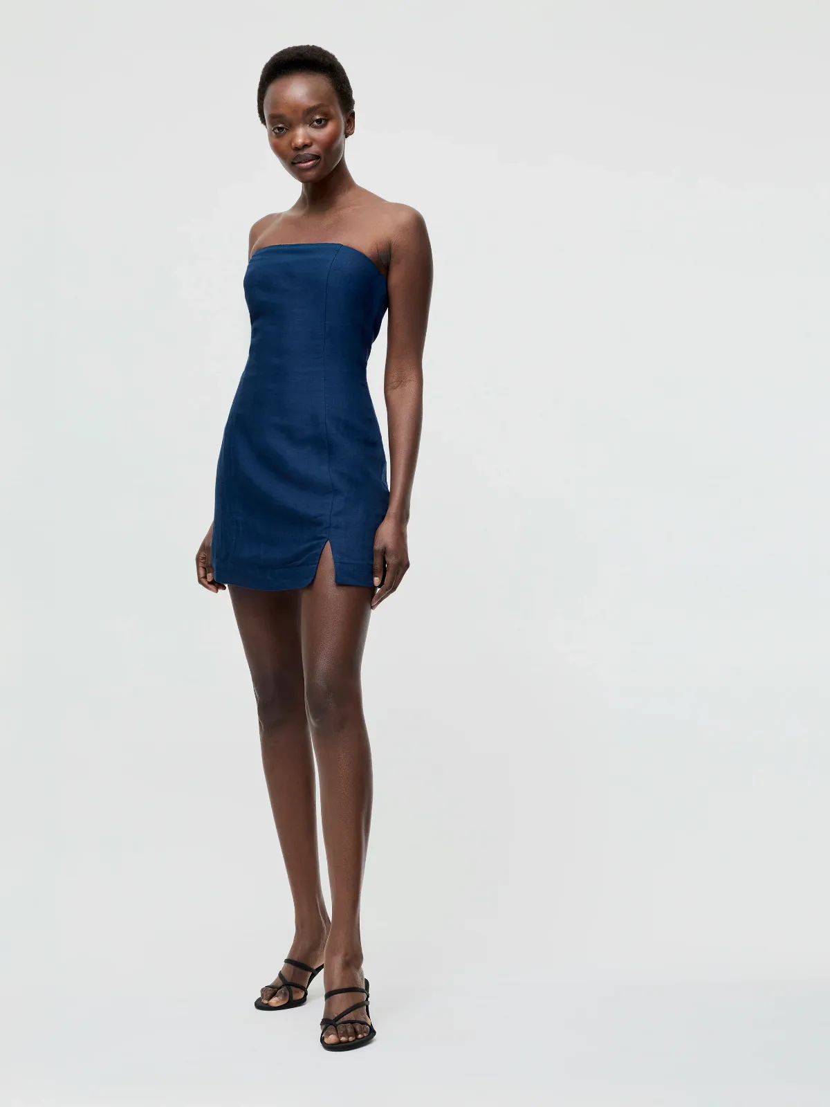 Birdie Linen Strapless Mini Dress by French Connection