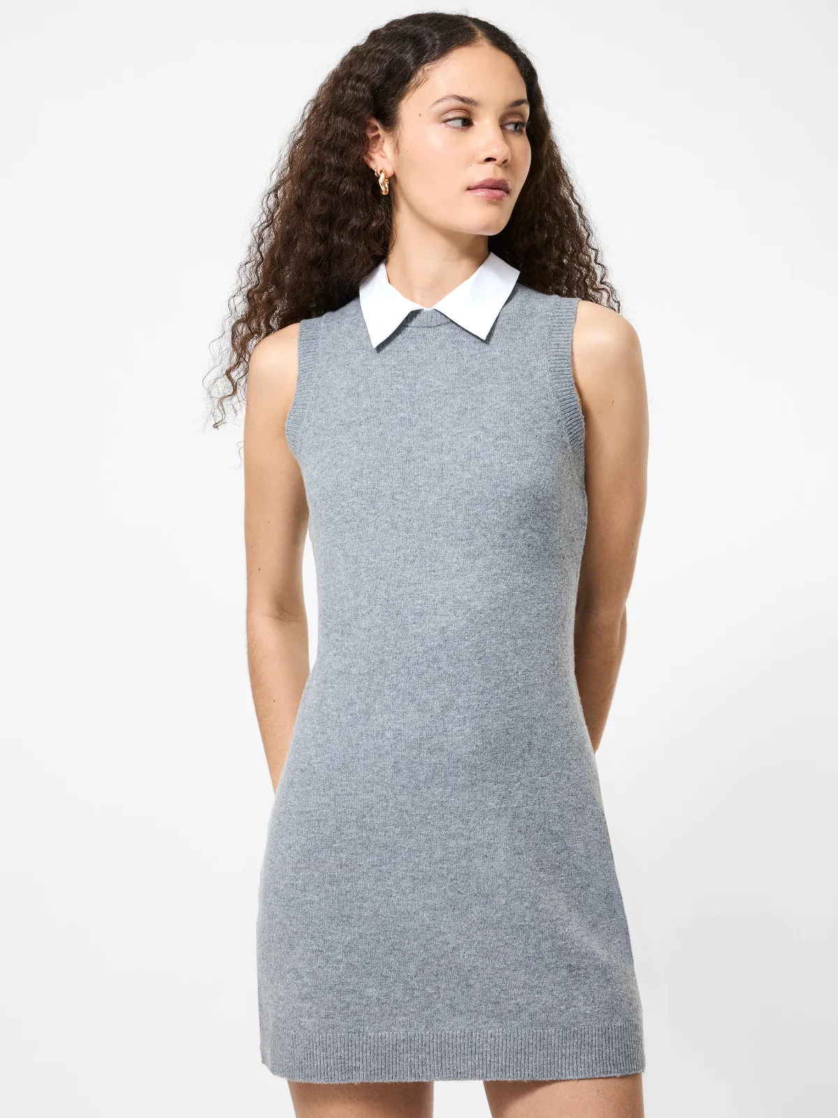 Vhari Knit Collared Mini Dress by French Connection