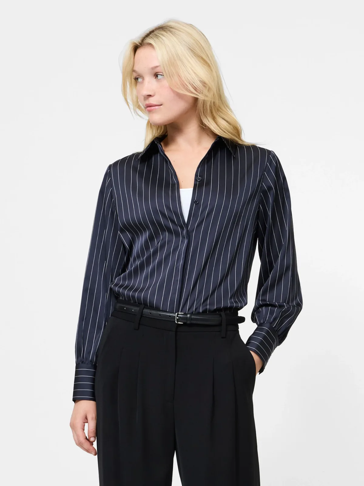 Satin Pinstripe Shirt by French Connection