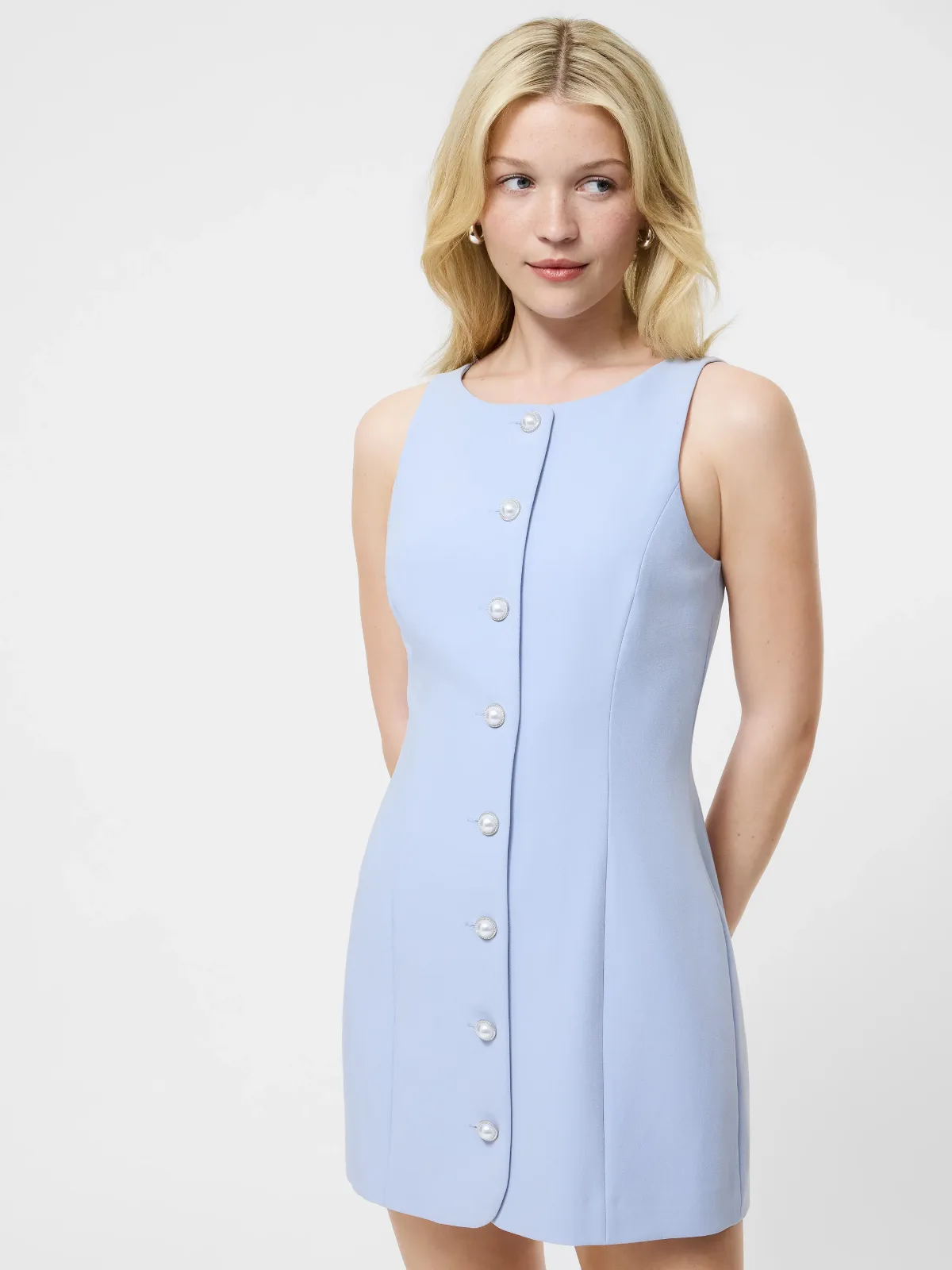 Azra Twill Button Down Mini Dress