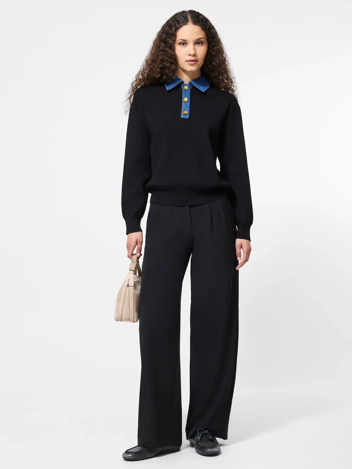 Denim Collar Sweater by French Connection