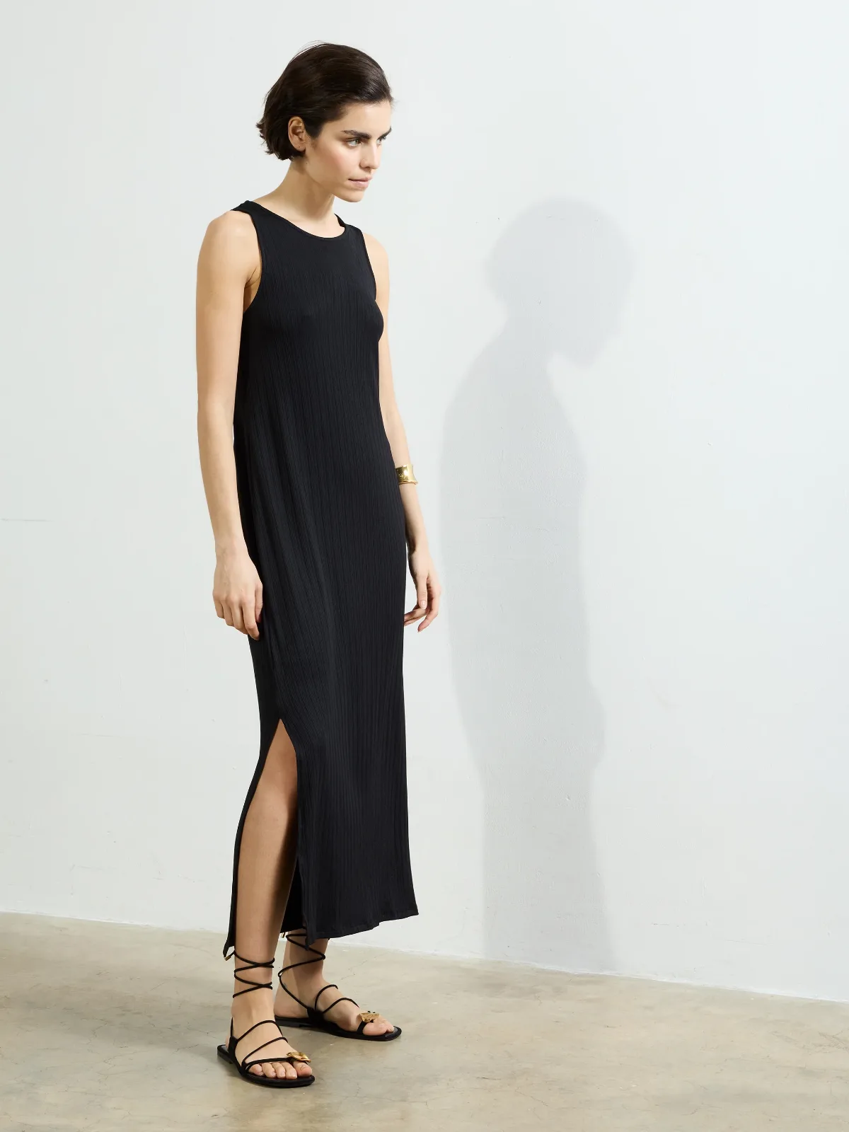Mia Textured Jersey Long Dress by French Connection