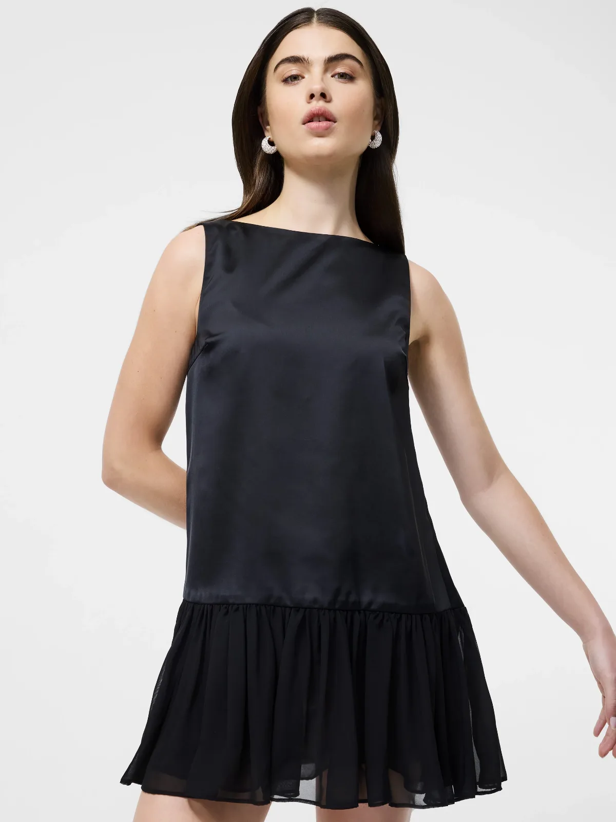 Marina Silky Drop Waist Mini Dress by French Connection