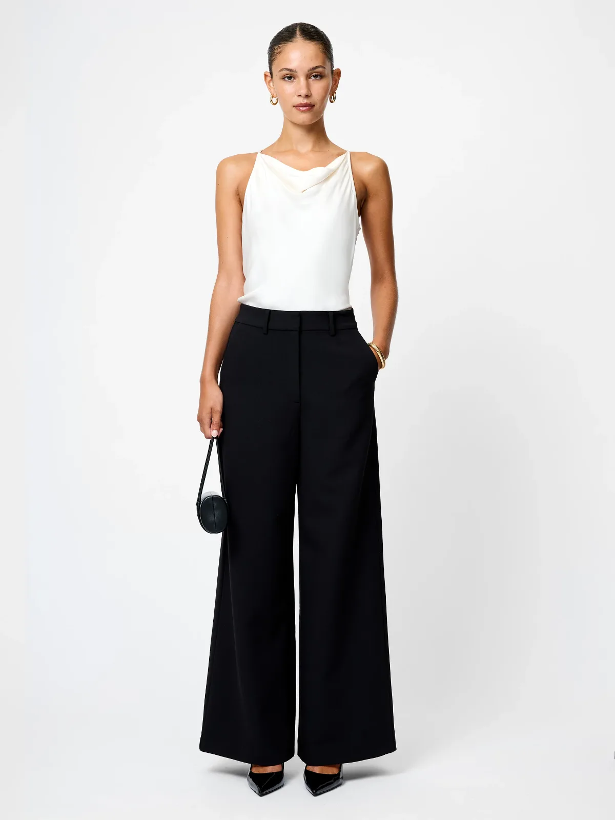 Azra Twill Wide Leg Pants by French Connection