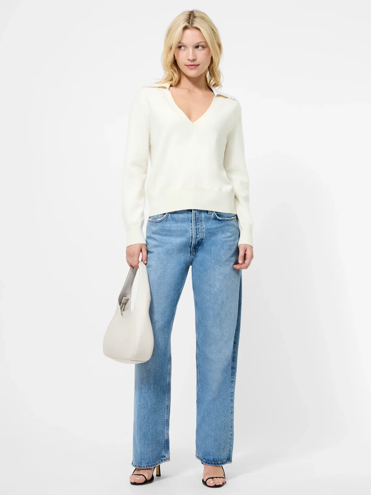 Sloane Pearl Collared Sweater by French Connection