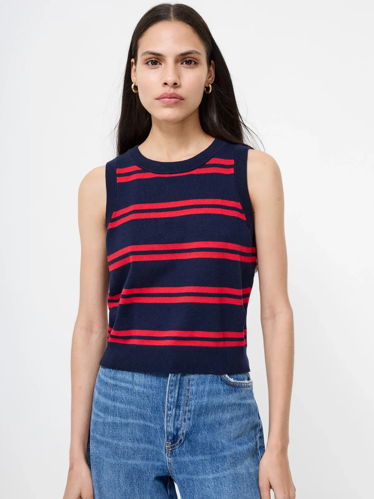 Padma Fine Knit Striped Vest by French Connection