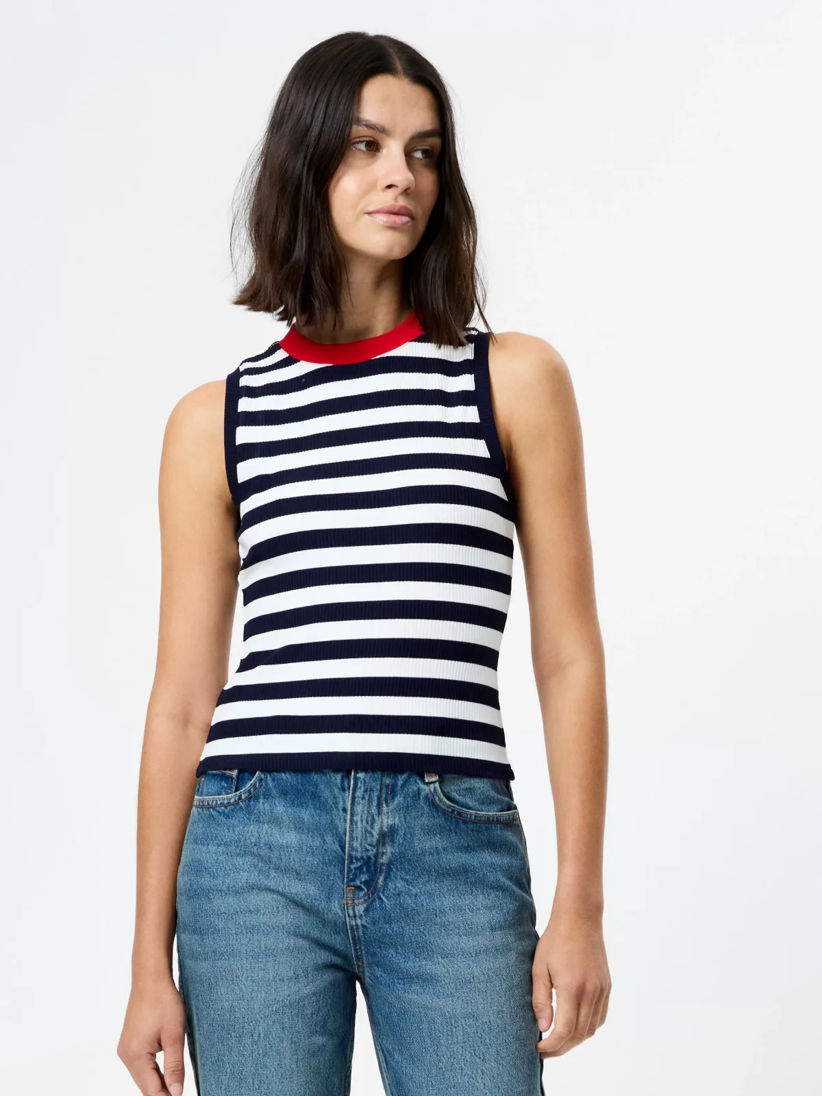 Esmae Rib Knit Sleeveless Top by French Connection