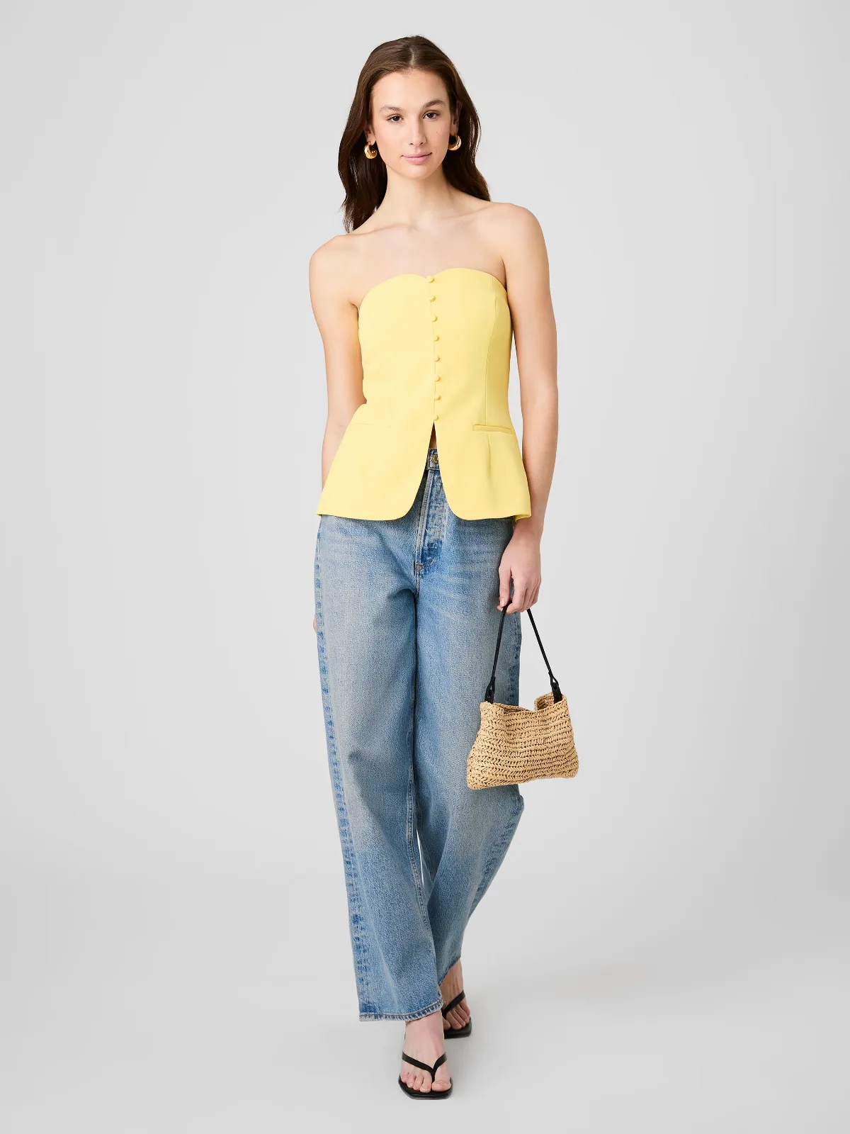 Harry Suiting Strapless Top by French Connection