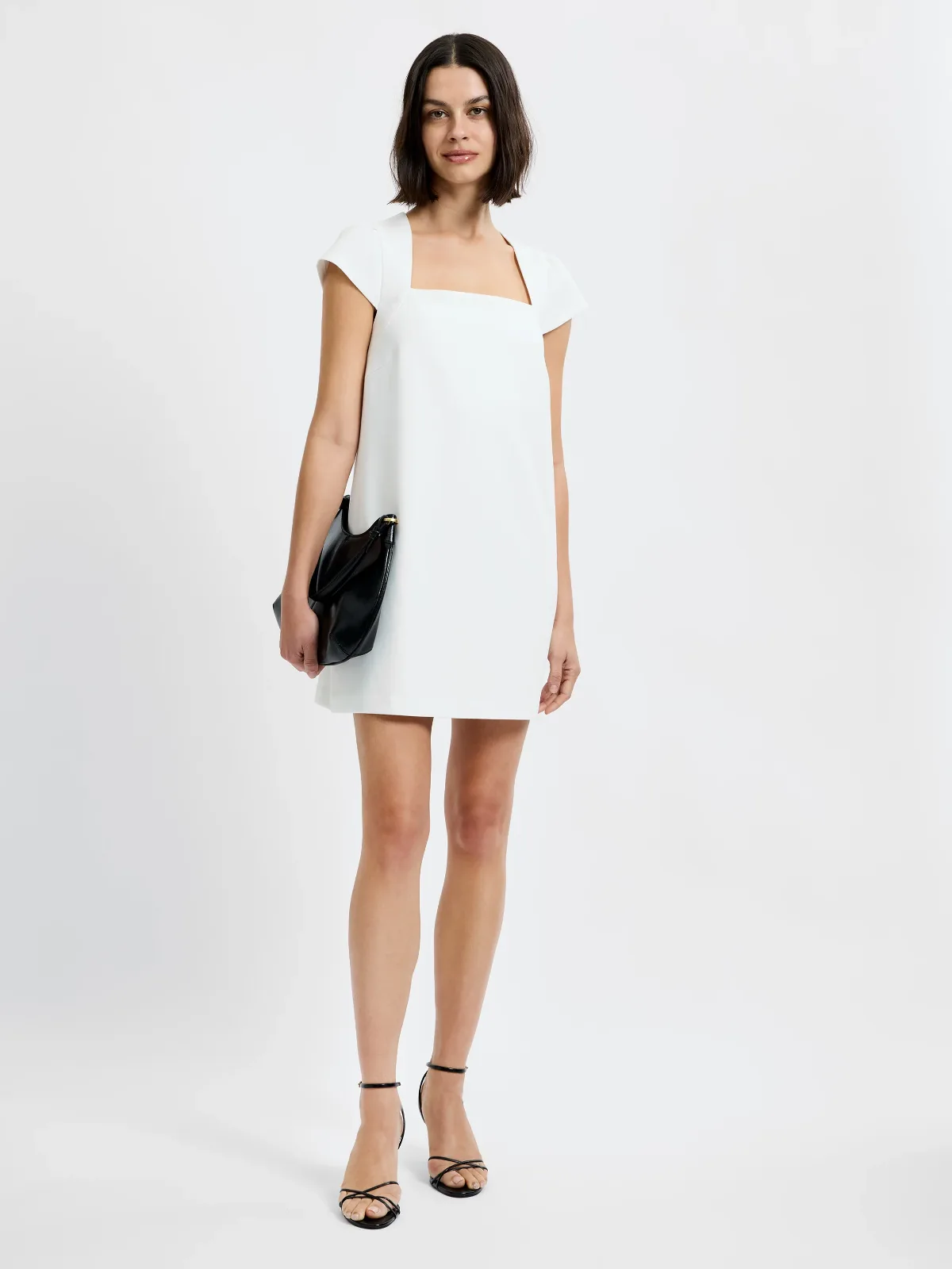 Whisper Square Neck Cap Sleeve Mini Dress by French Connection