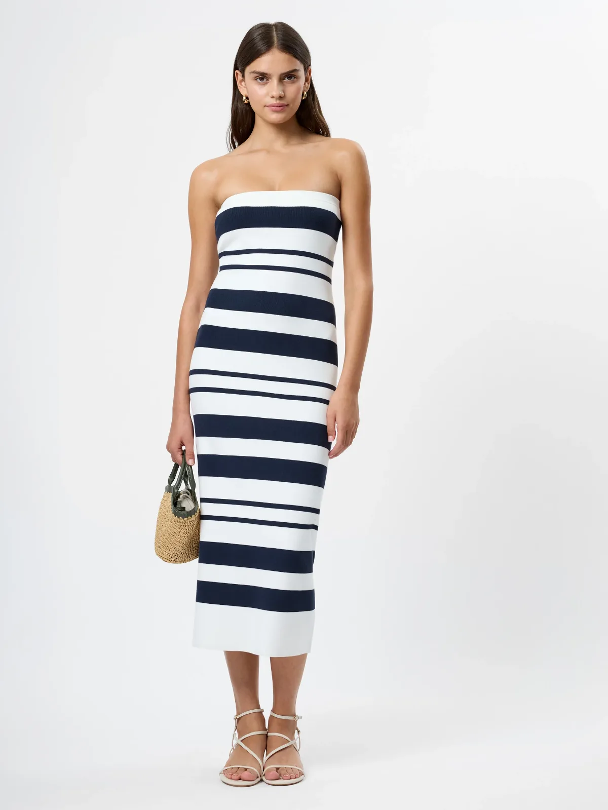 Maxime Knit Strapless Midi Dress by French Connection