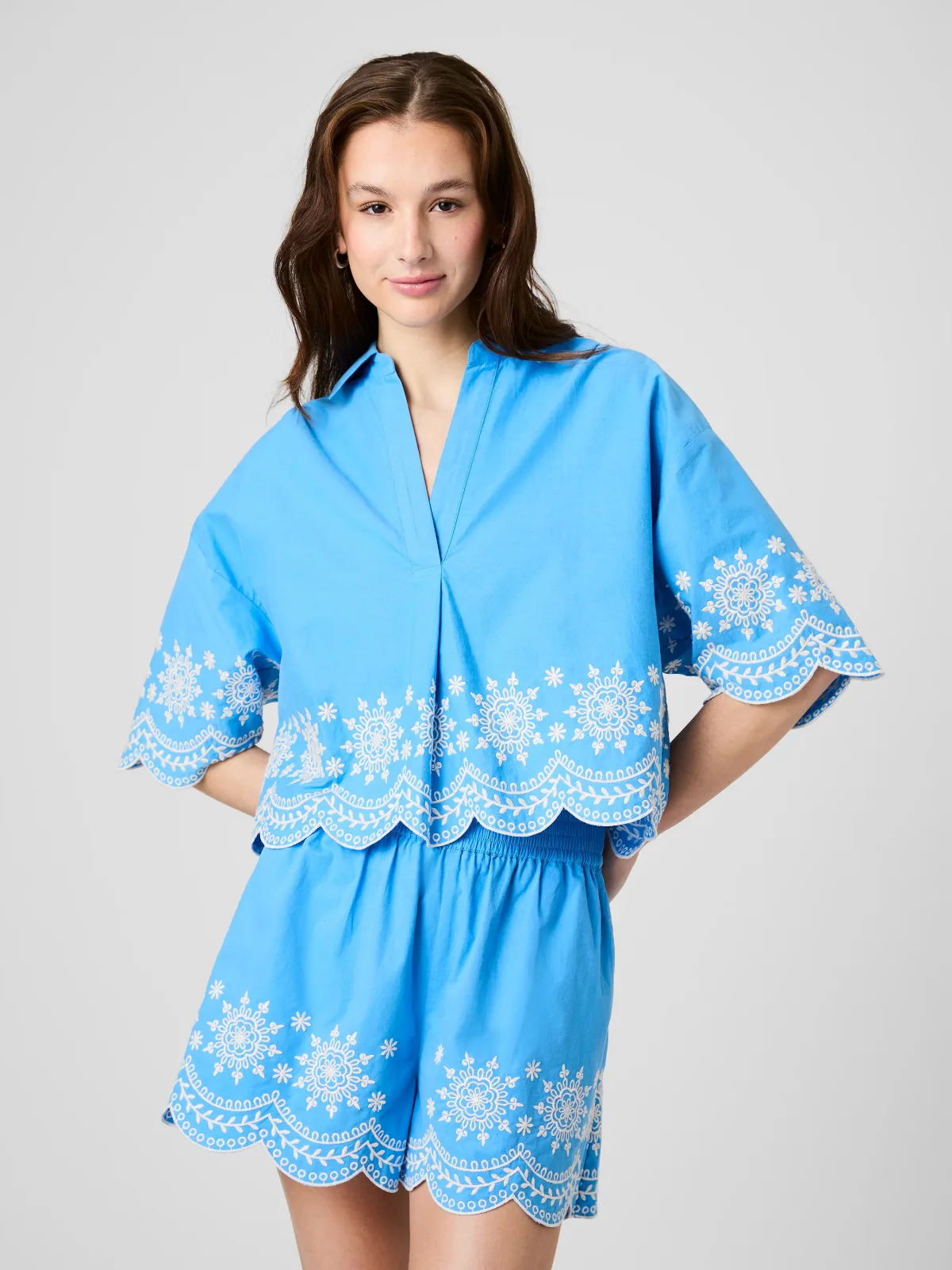 Alissa Cotton Embroidered Popover by French Connection