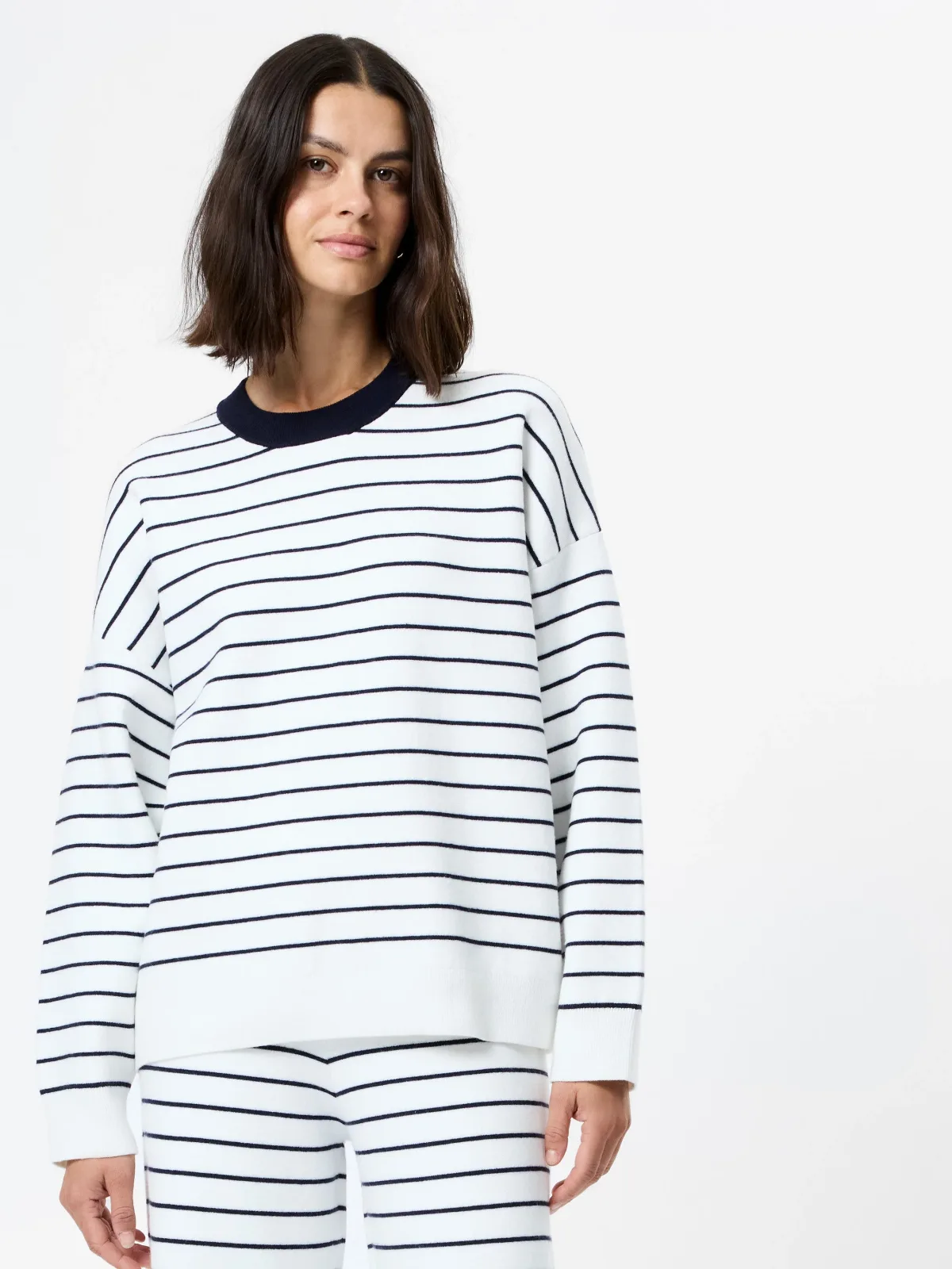 Marley Knit Striped Crew Neck by French Connection
