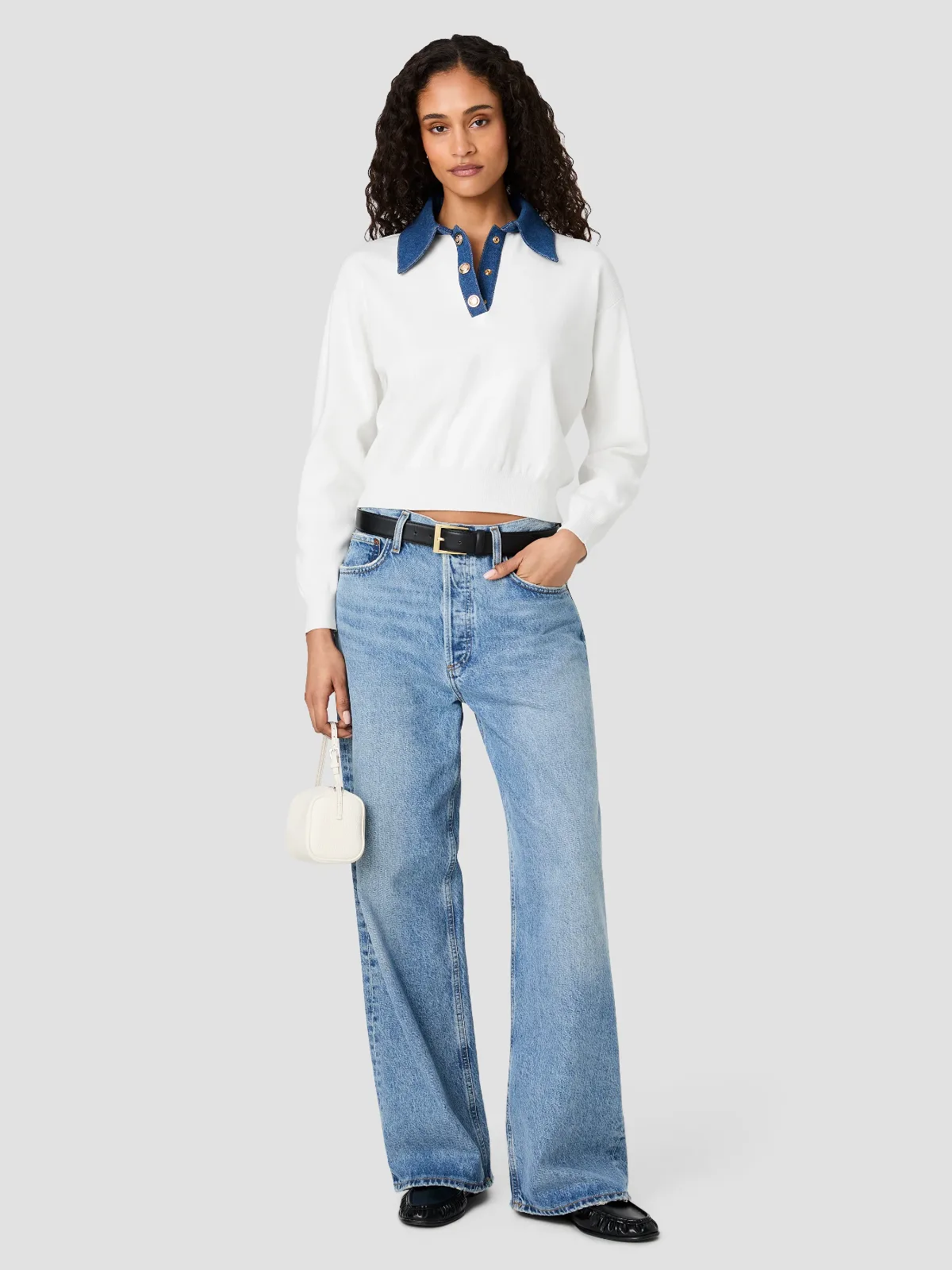 Maxime Knit Collared Sweater by French Connection