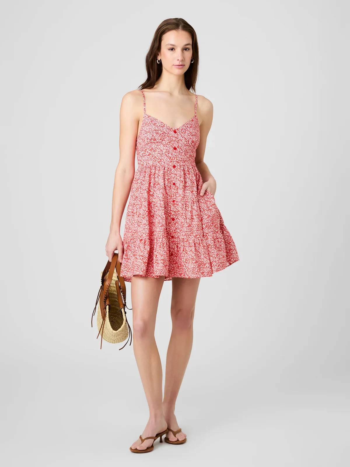 Blaire Cotton Agnes Fleur Mini Dress by French Connection