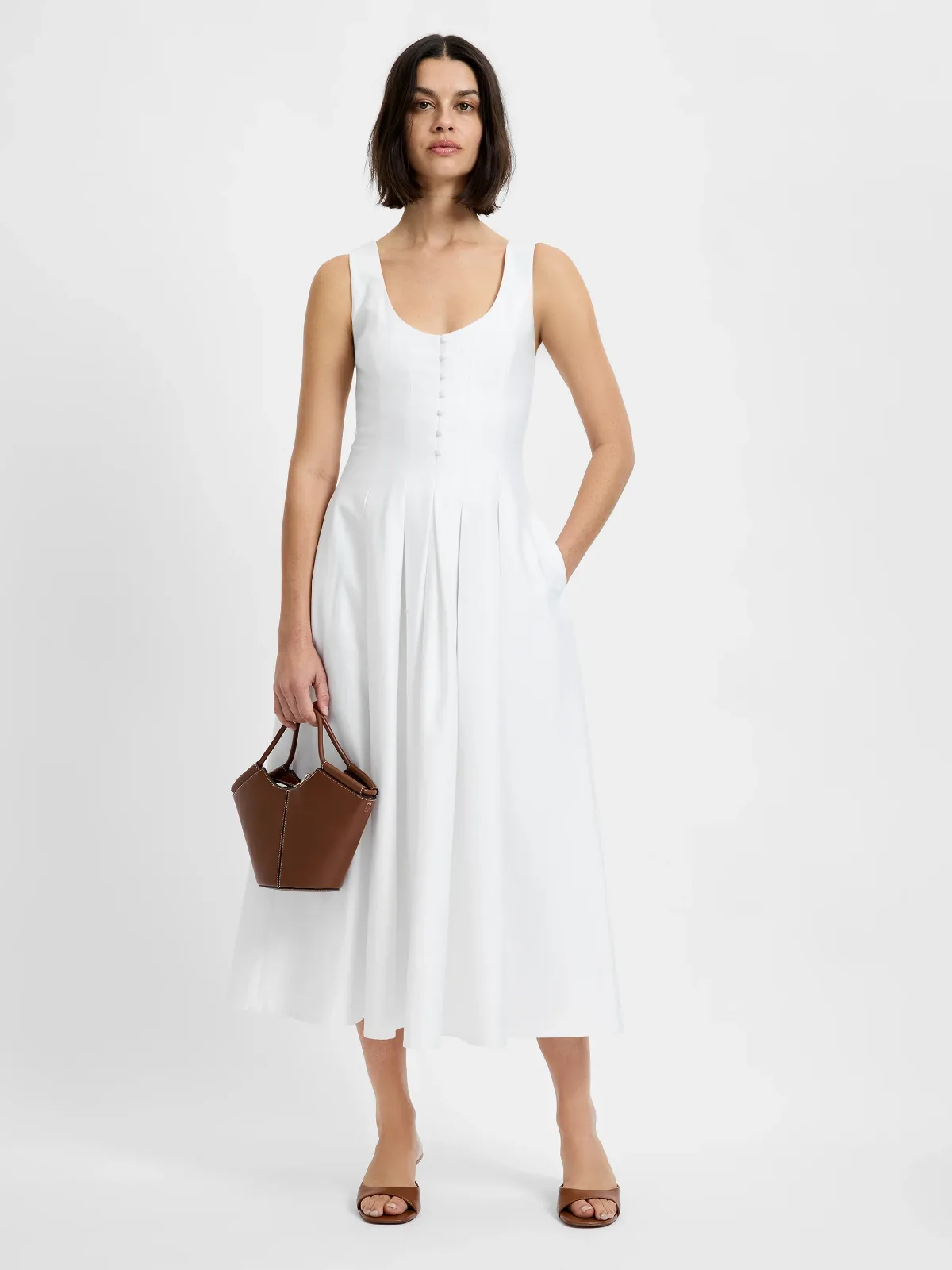 Cotton Sateen Midi Dress by French Connection