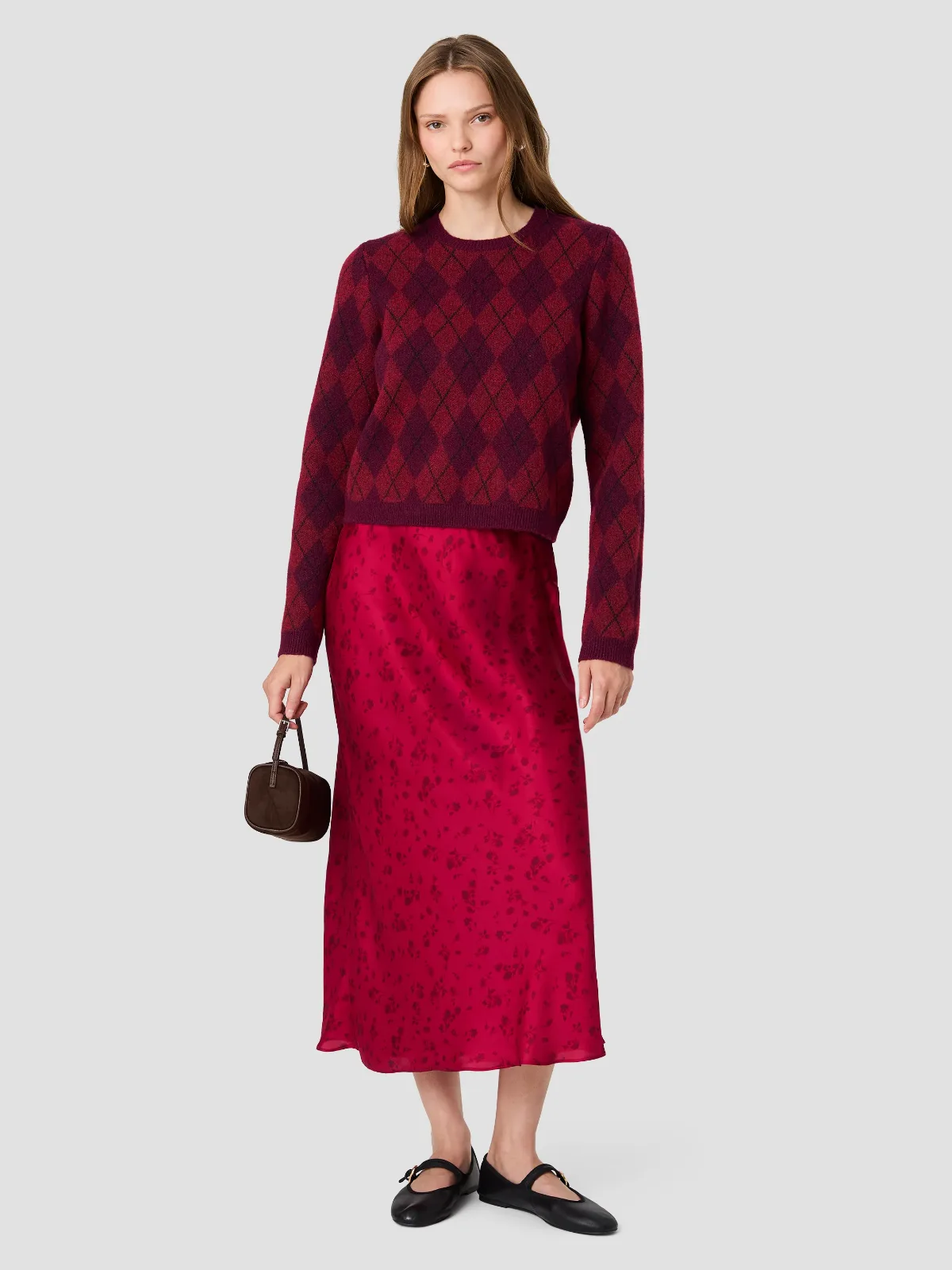 Koda Knit Argyle Jacquard Pullover Sweater by French Connection