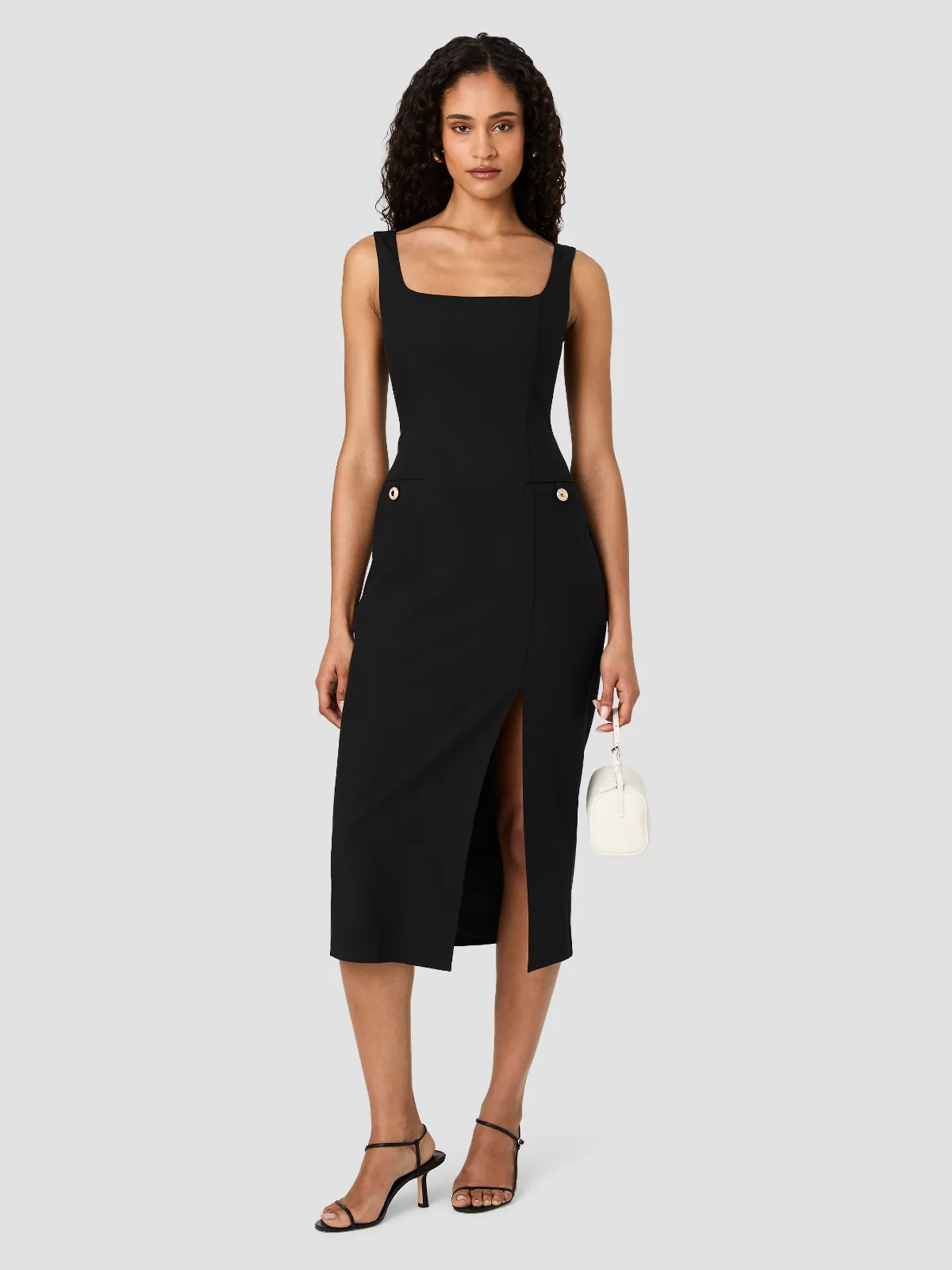 Kai Suiting Slit Midi Dress by French Connection