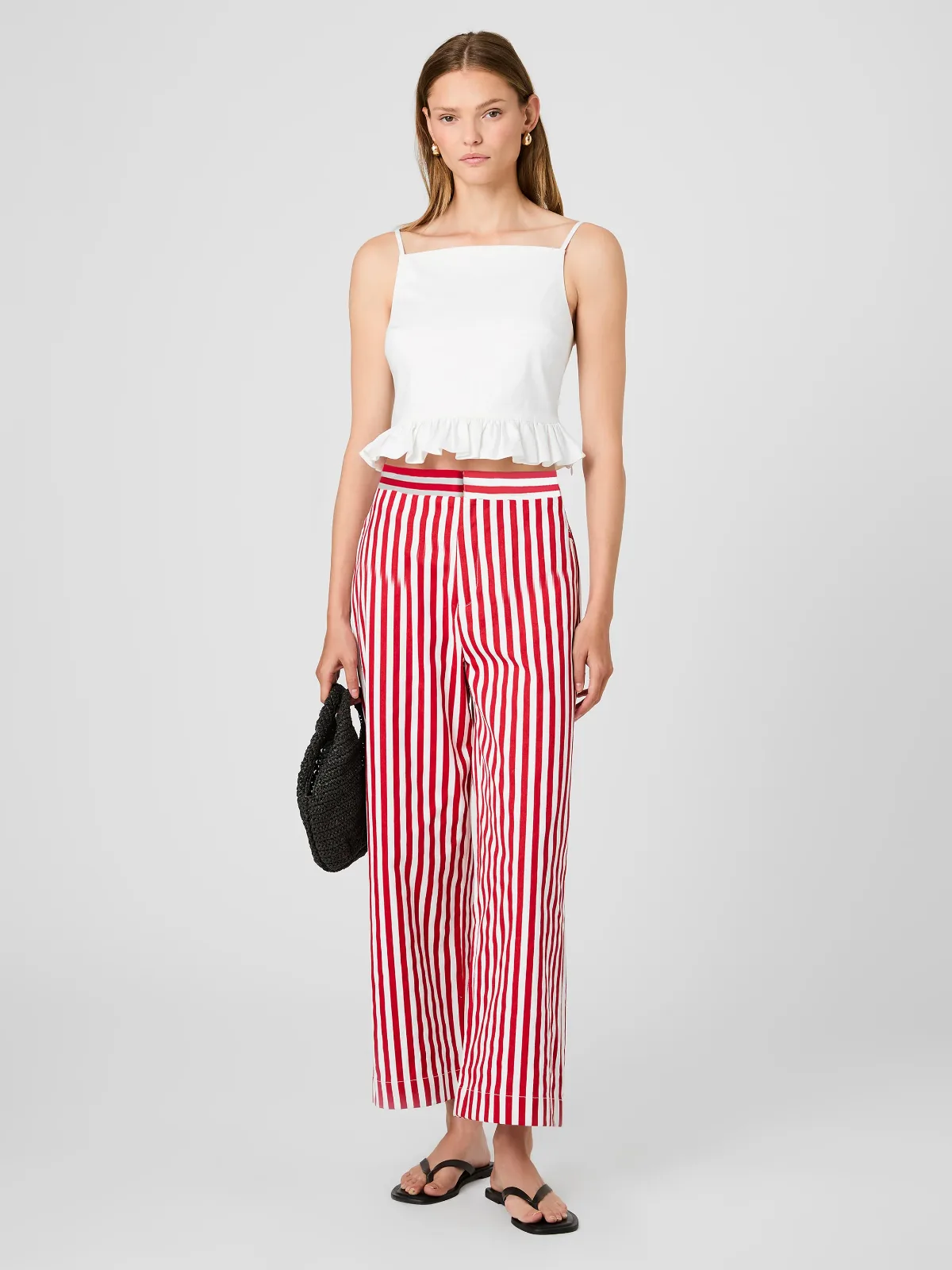 Keller Cotton Striped Trousers by French Connection