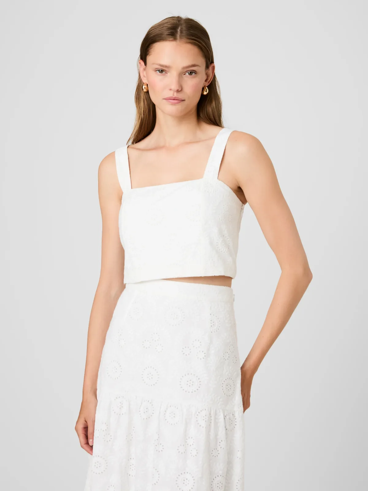 Svea Floral Eyelet Top by French Connection