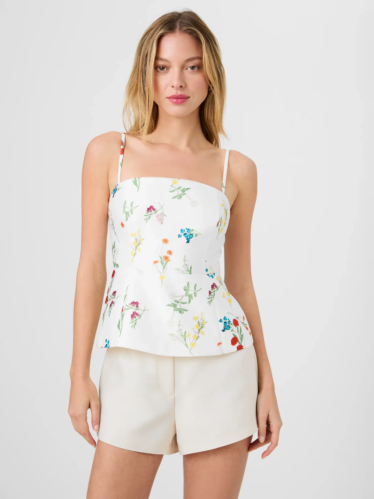 Structured Taffeta Peplum Top by French Connection