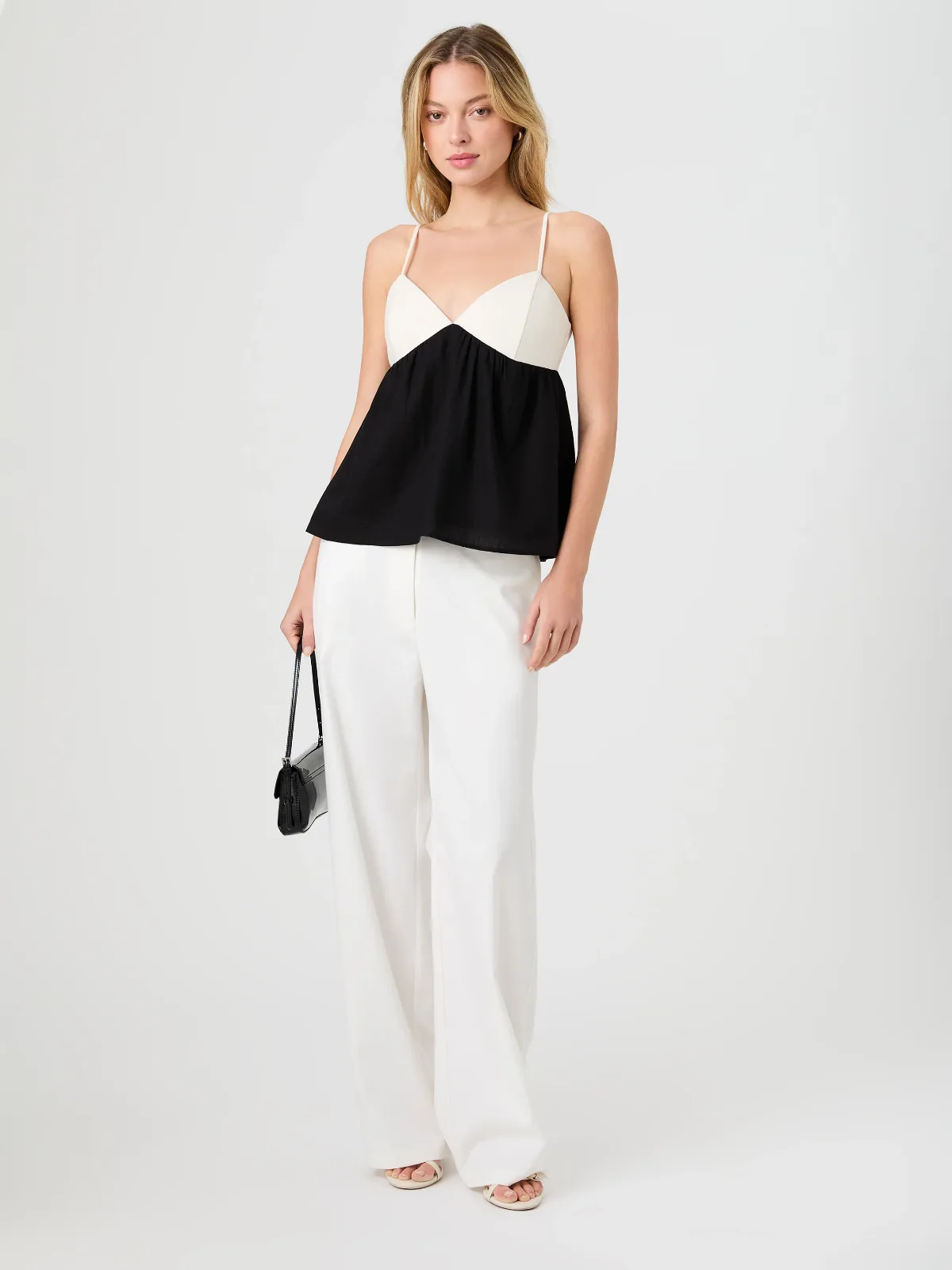 Phoebe Combo Alicia Strappy Top by French Connection