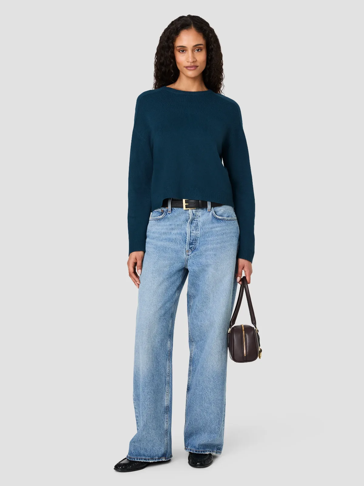Babysoft Oversized Crew Neck Pullover Sweater by French Connection