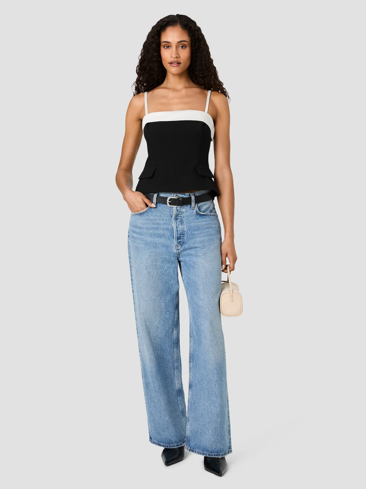 Azra Combo Carey Foldover Strappy Top by French Connection