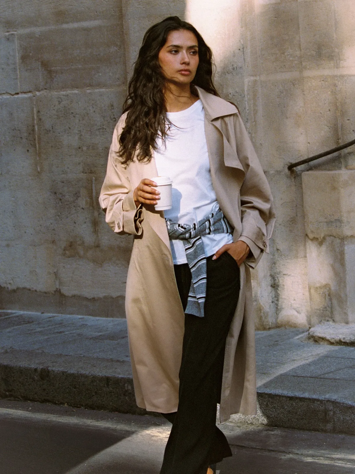 Relaxed Trench Twill Raglan Trench Coat by French Connection